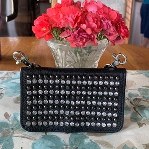 Soul of the Rose Leather Studded Pouch